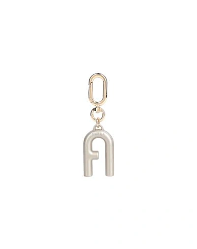 Shop Furla 1927 Small Arch Charm Woman Key Ring Light Grey Size - Metal