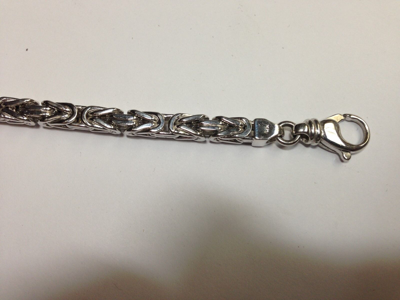 Pre-owned Nova 14k Solid Yellow Gold Mens Byzantine Square Super 9" 4mm 22grams Chain/bracelet In No Stone