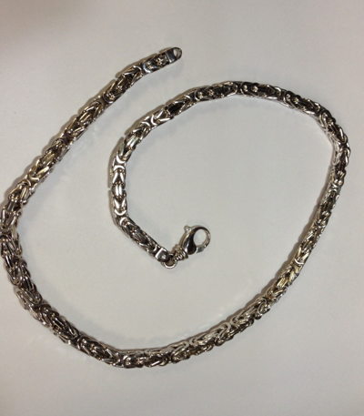 Pre-owned Nova 14k Solid Yellow Gold Mens Byzantine Square Super 9" 4mm 22grams Chain/bracelet In No Stone