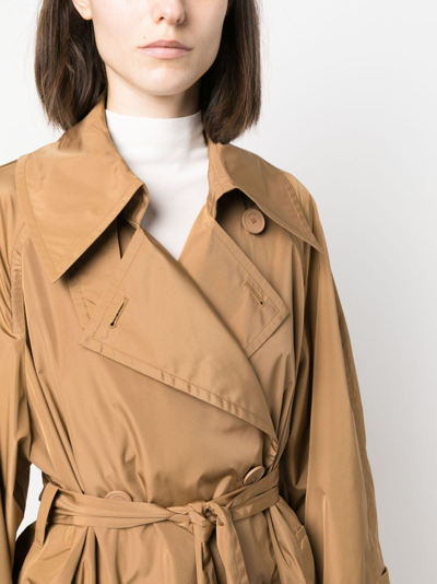 Shop Joseph Wide-sleeve Trench Coat In Brown