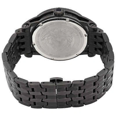 Pre-owned Versace V-palazzo Quartz Diamond Black Dial Men's Watch Ve2v00922
