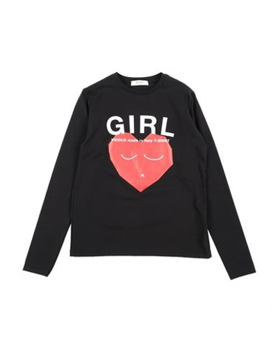 Shop Vicolo Toddler Girl T-shirt Black Size 6 Cotton, Elastane