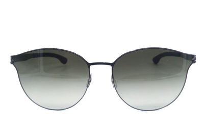 Pre-owned Ic! Berlin Ic Berlin The Rebel Se Gunmetal Black Gradient Authentic Sunglass 62-18 In Gray