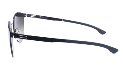 Pre-owned Ic! Berlin Ic Berlin The Rebel Se Gunmetal Black Gradient Authentic Sunglass 62-18 In Gray