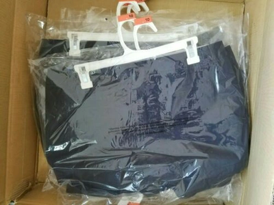 Pre-owned Merona Wholesale Lot 50 Piece Women 100% Cotton Dark Blue Shorts With 3" Inseam