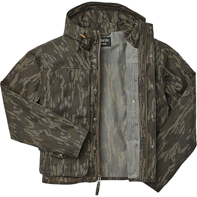 Pre-owned Filson Waterfowl Wading Jacket 20114886 Mossy Oak Bottom Land Waxed Oil Camo Cc In Green