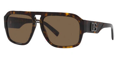Pre-owned Dolce & Gabbana Dg4403f Sunglasses Havana Dark Brown 58mm 100% Authentic