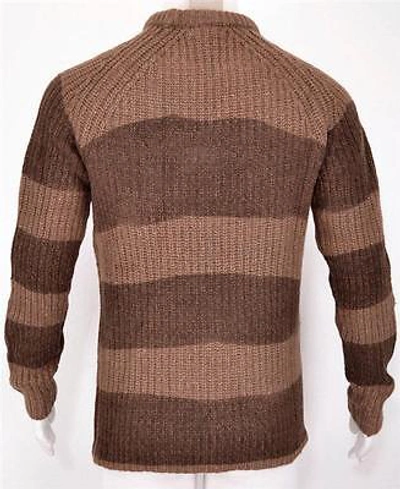 Pre-owned Burberry Brit Men's $595 Walnut Brown Wool Blend Knight Logo Sweater M