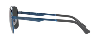 Pre-owned Persol 0po1004s 115248 Blue/dark Grey Polarized Square Unisex Sunglasses In Gray