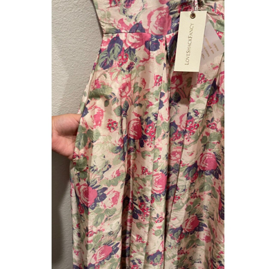 Pre-owned Loveshackfancy Gilvery Veiled Kiss Maxi A-line Maxi Dress Size 0 In Multicolor