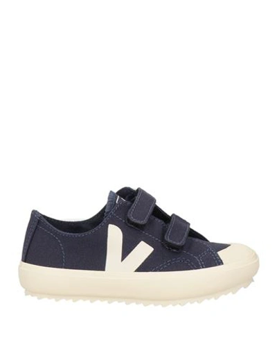 Shop Veja Toddler Boy Sneakers Navy Blue Size 10c Textile Fibers