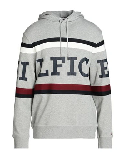 Shop Tommy Hilfiger Man Sweatshirt Grey Size L Cotton