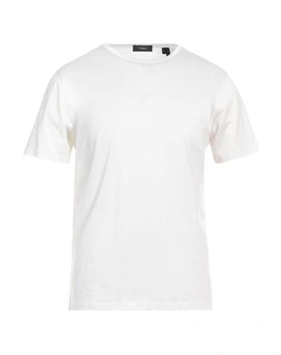 Shop Theory Man T-shirt Off White Size M Cotton