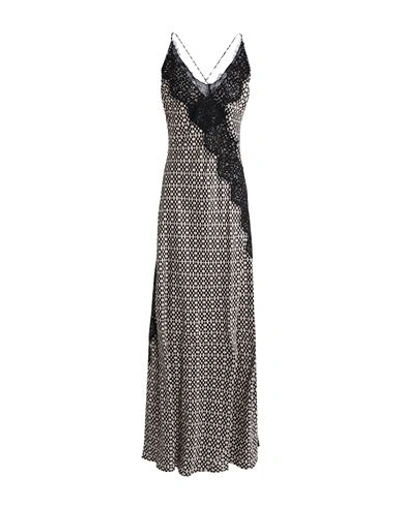 Shop Topshop Woman Maxi Dress Beige Size 4 Viscose