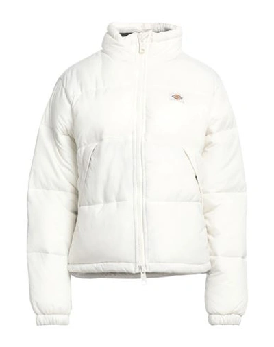 Shop Dickies Woman Puffer Ivory Size Xl Polyamide In White