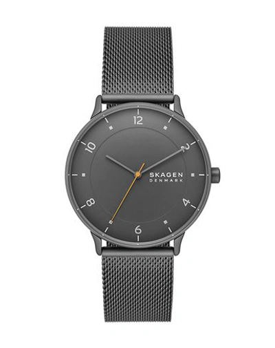 Shop Skagen Riis Man Wrist Watch Lead Size - Stainless Steel In Grey