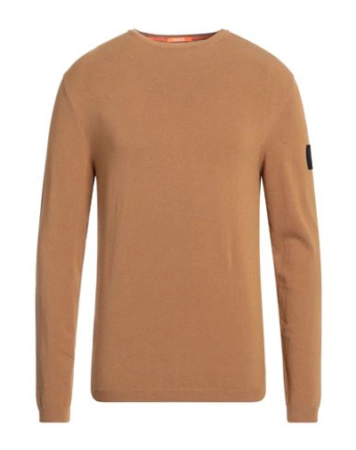 Shop Suns Man Sweater Camel Size M Viscose, Polyamide, Elastane In Beige