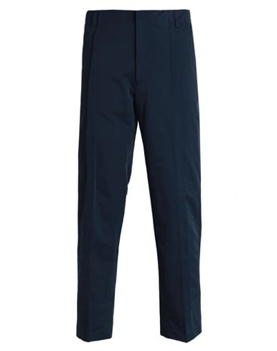 Shop Topman Man Pants Navy Blue Size 34w-30l Cotton, Polyester