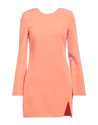 Shop Vicolo Woman Mini Dress Salmon Pink Size L Polyester, Elastane