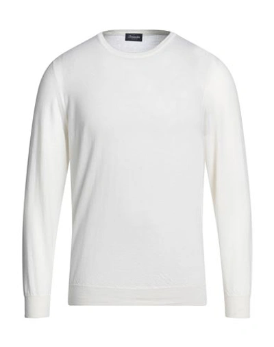 Shop Drumohr Man Sweater Cream Size 38 Cashmere In White