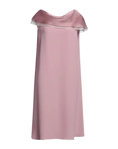 Shop Botondi Milano Botondi Couture Woman Midi Dress Pastel Pink Size 12 Acrylic, Viscose, Silk
