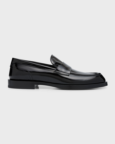Shop Dolce & Gabbana Men's Sartorial Leather Penny Loafers In Blk