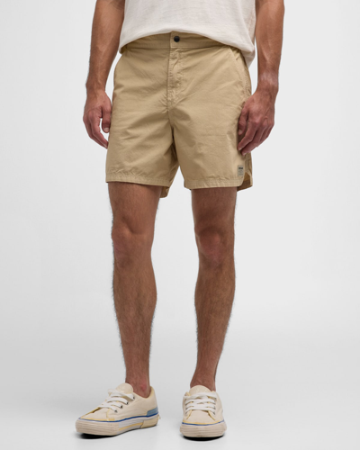 Shop Hudson Men's Cotton Ripstop Shorts In Khaki
