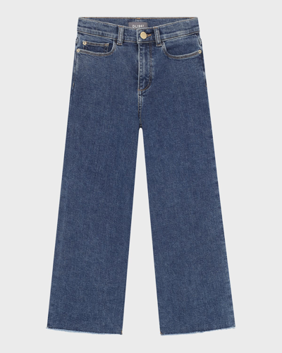 Shop Dl1961 Girl's Lily Wide-leg Denim Jeans In Adams
