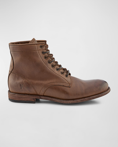 Shop Frye Men's Tyler Leather Lace-up Boots In Tan