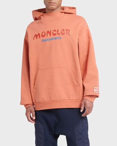 Shop Moncler Genius Moncler X Salehe Bembury Men's Logo Hoodie In Oatmeal