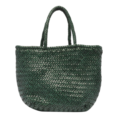 Shop Dragon Diffusion Grace Small Basket Bag In Green