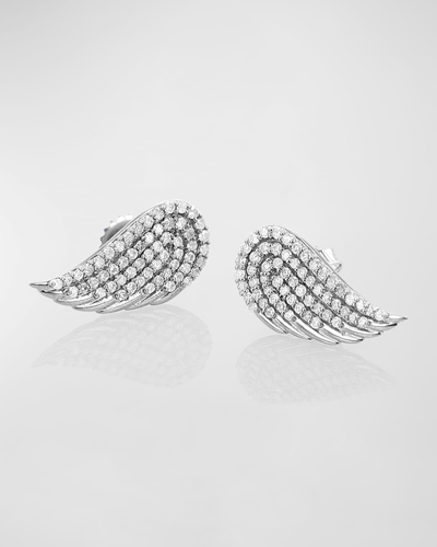 Shop Sheryl Lowe Diamond Pave Wing Stud Earrings