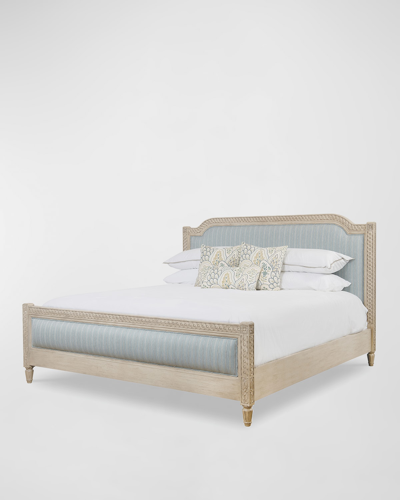 Shop Ambella Fayette Upholstered King Bed In Blue