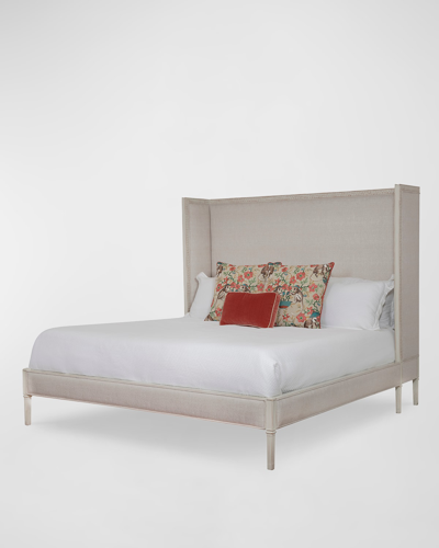 Shop Ambella Margaux Upholstered King Bed In Off White