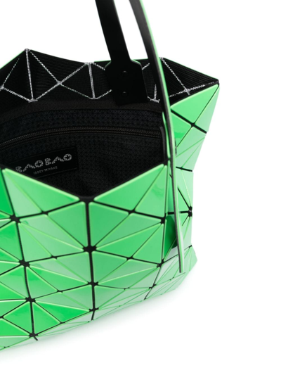 Shop Bao Bao Issey Miyake Lucent Gloss Panelled Tote Bag In Green