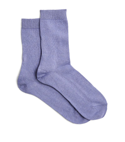 Shop Falke Cosy Wool Socks In Purple