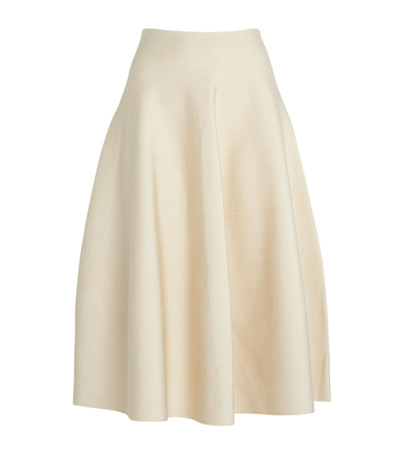 Shop The Row Knit Cindy Midi Skirt In Ivory