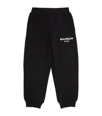 Shop Balmain Kids Logo Sweatpants (4-14 Years) In Black