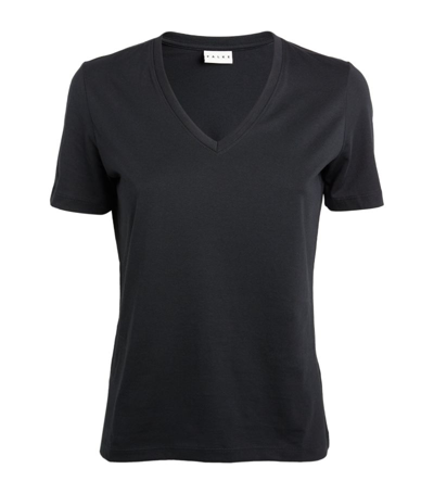 Shop Falke V-neck T-shirt In Black