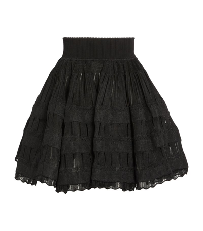 Shop Alaïa Fluid Mini Skirt In Black