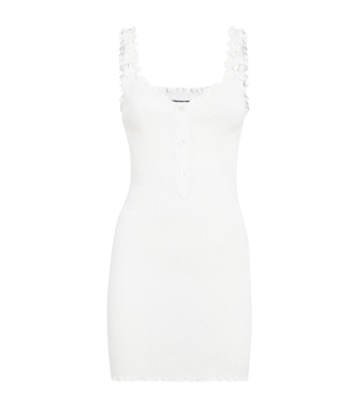 Shop Alexander Wang Cotton Button-front Mini Dress In White