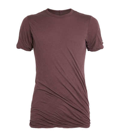Shop Rick Owens Double-layered T-shirt In Purple
