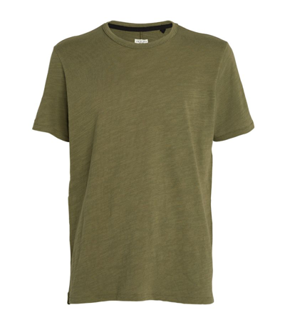 Shop Rag & Bone Cotton Flame T-shirt In Green