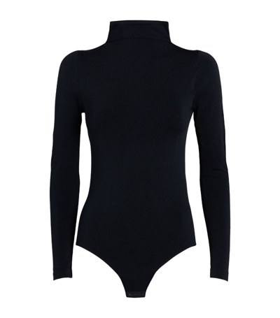 Shop Falke Seamless High-neck Bodysuit In Blue