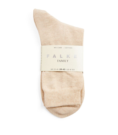 Shop Falke Family Socks In Beige