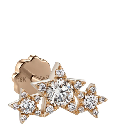 Shop Maria Tash Diamond Single Garland Earring In Rose Gold
