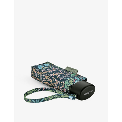 Shop Fulton X Morris & Co Floral-print Umbrella In Blackthorn