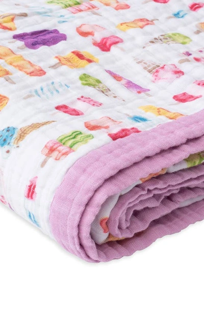 Shop Little Unicorn Kids' Cotton Muslin Quilted Throw In Brain Freeze