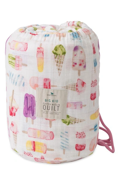 Shop Little Unicorn Kids' Cotton Muslin Quilted Throw In Brain Freeze