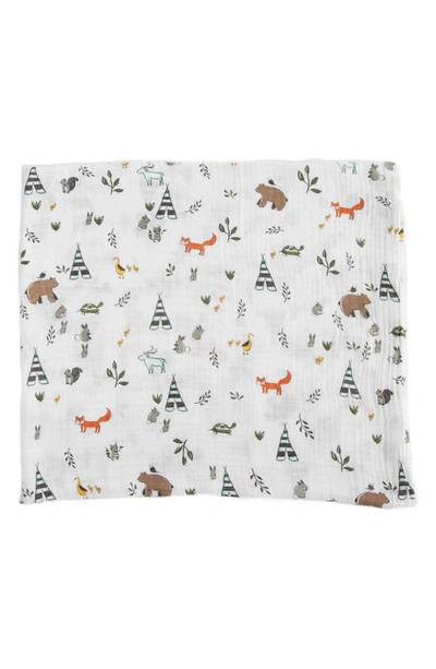 Little Unicorn 3-pack Muslin Swaddle Blanket In Forest Friends 2